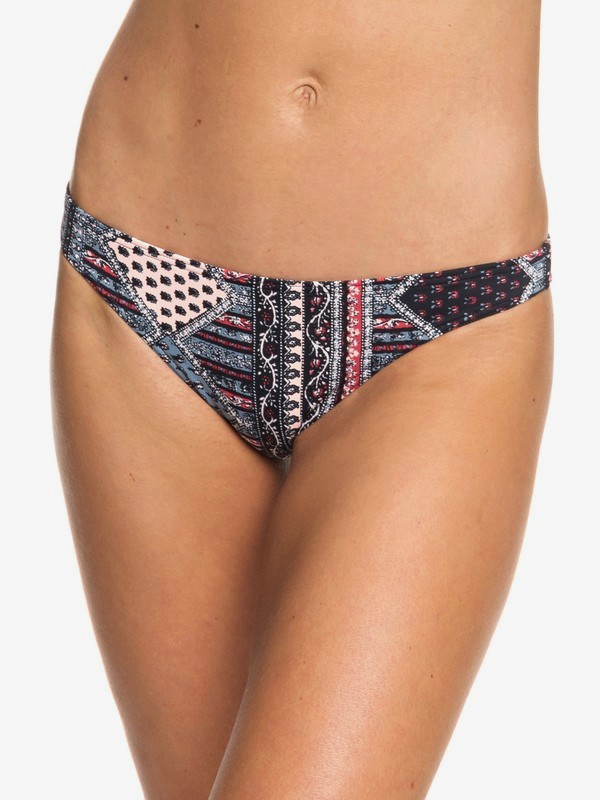 roxy, Romantic Senses - Braguita de Bikini de Cobertura Moderada para Mujer, ANTHRACITE TROPICAL BAZAR (kvj1) 0 Romantic Senses - Braguita de Bikini de Cobertura Moderada para Mujer Negro ERJX403700 Roxy