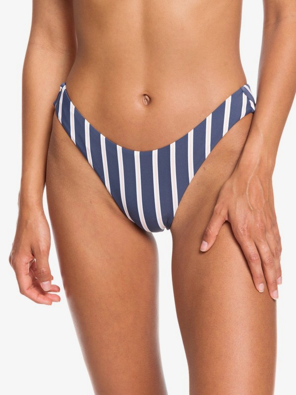 roxy, Printed Beach Classics High Leg Bikini Bottoms, EVENING SAND SPORTY STRIPES S (mez2) 0 Printed Beach Classics High Leg Bikini Bottoms Pink ERJX403831 Roxy