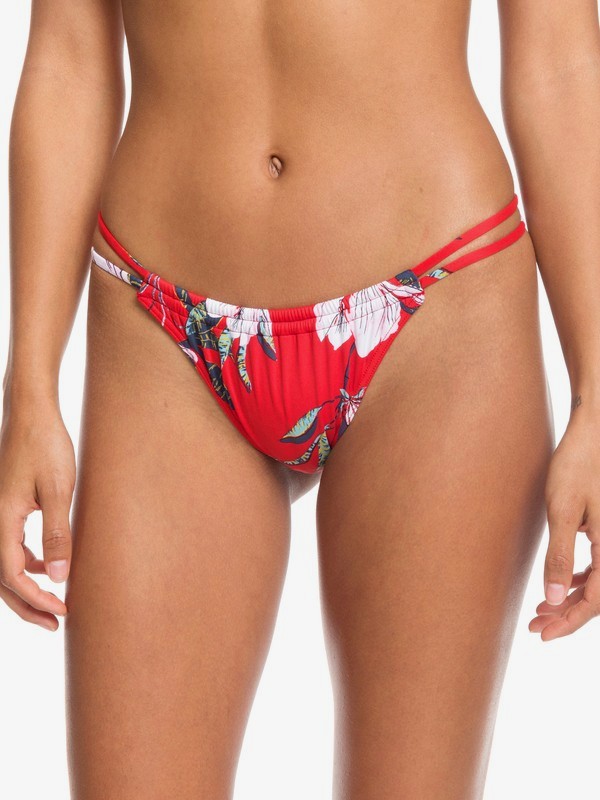 roxy, Local Mind Mini Bikini Bottoms, CHINESE RED TROPICAL DAY S (rqq6) 0 Local Mind Mini Bikini Bottoms Red ERJX403850 Roxy