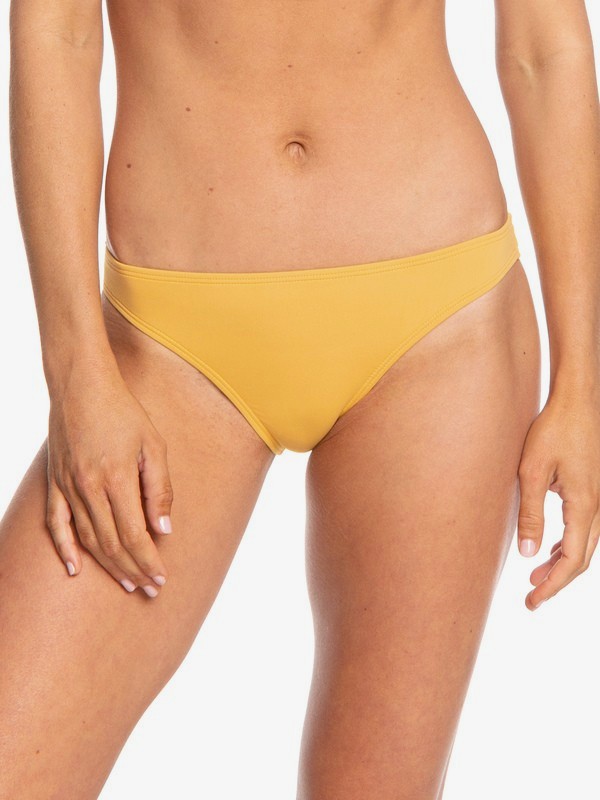 roxy, Beach Classics Moderate Bikini Bottoms, HONEY GOLD (yjy0) 0 Beach Classics Moderate Bikini Bottoms Yellow ERJX403864 Roxy