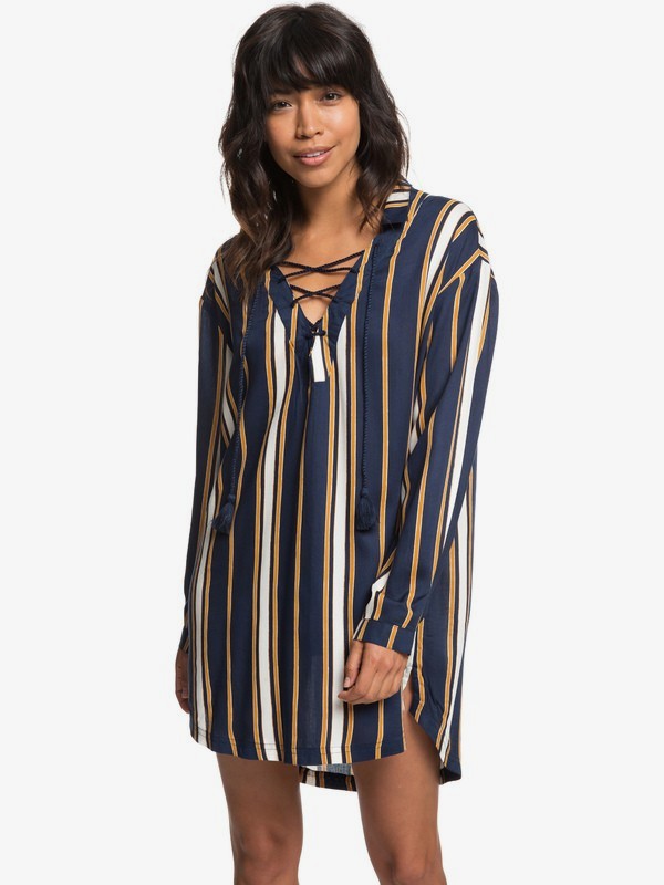 roxy, Lonely For You - Langärmliges Hemdkleid für Frauen, MEDIEVAL BLUE MACY STRIPE SWIM (bte3) 0 Lonely For You - Langärmliges Hemdkleid für Frauen Blau ERJX603139 Roxy
