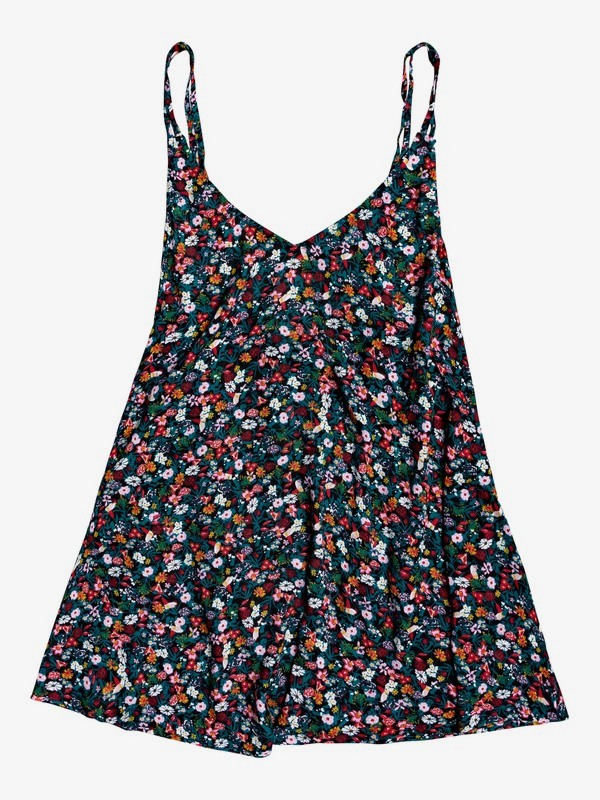 roxy, ROXY Chillday Strappy Beach Dress, ANTHRACITE BOUQUET S (kvj8) 0 ROXY Chillday Strappy Beach Dress Black ERJX603161 Roxy