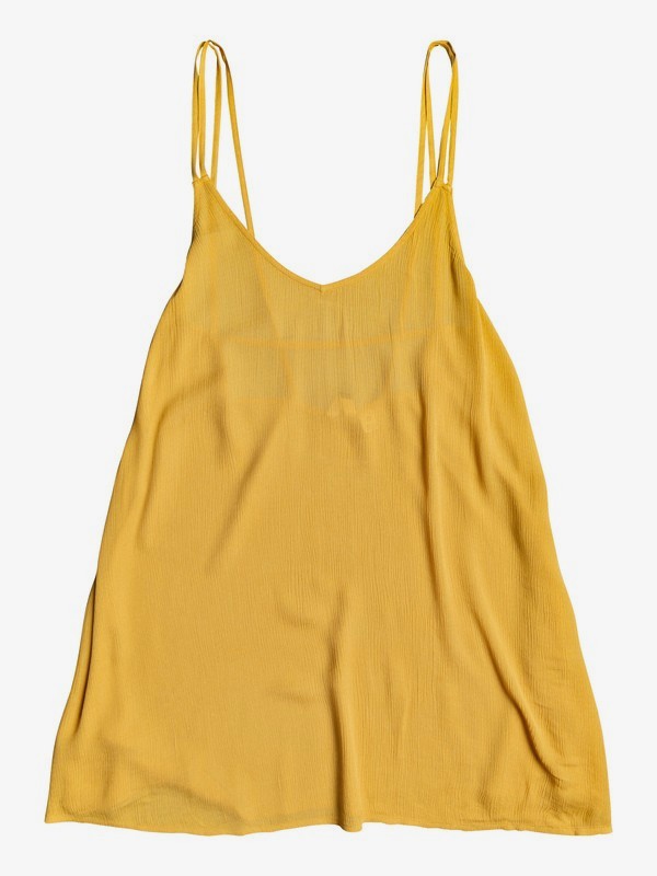 roxy, Roxy Chillday Strappy Beach Dress, HONEY GOLD (yjy0) 0 Roxy Chillday Strappy Beach Dress Yellow ERJX603173 Roxy
