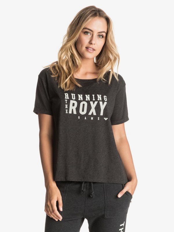 roxy, Minor Swing A - Camiseta, ANTHRACITE (kvj0) 0 Minor Swing A - Camiseta Negro ERJZT03785 Roxy