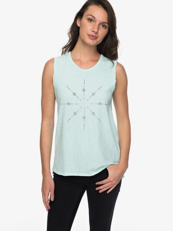 roxy, Time For An Other Year - Tee-shirt sans manches pour Femme, BLUE LIGHT (bek0) 0 Time For An Other Year - Tee-shirt sans manches pour Femme ERJZT04184 Roxy