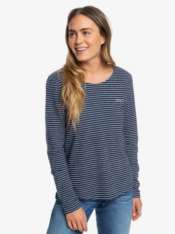 roxy, Jump In The Line - Long Sleeve Top for Women, MOOD INDIGO (bsp0) 0 Jump In The Line - Long Sleeve Top for Women Blue ERJZT04652 Roxy