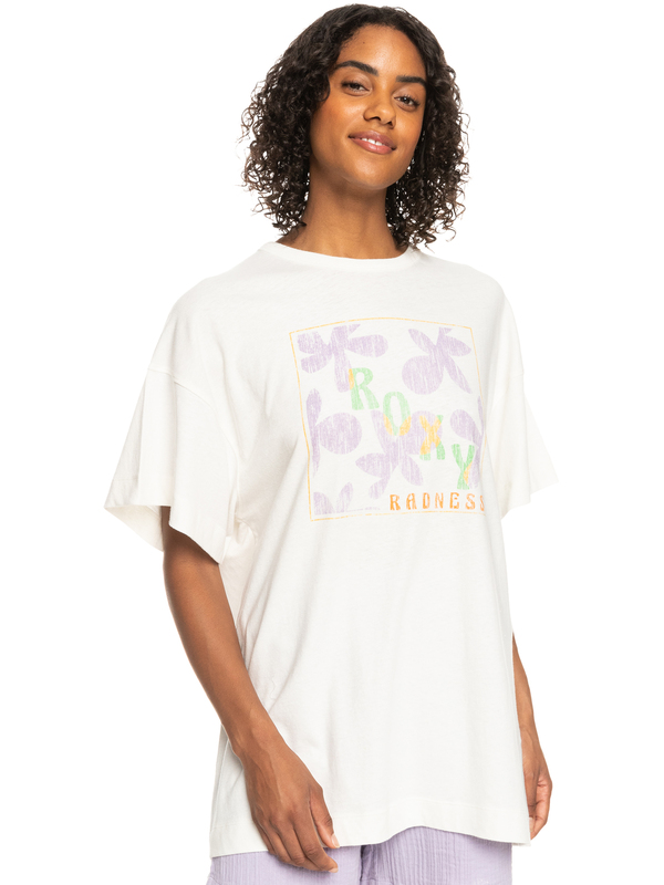 Roxy - Sweet Flowers - Oversized Boyfriend T-Shirt voor Dames