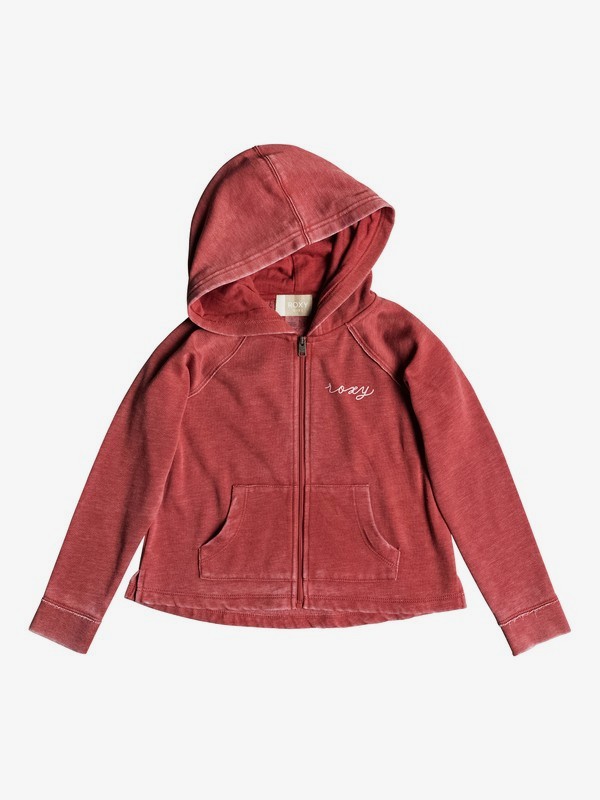 roxy, Girl's 2-6 Look Happier Triangles Zip-Up Hoodie, MINERAL RED (mmz0) 0 Girl's 2-6 Look Happier Triangles Zip-Up Hoodie Pink ERLFT03155 Roxy