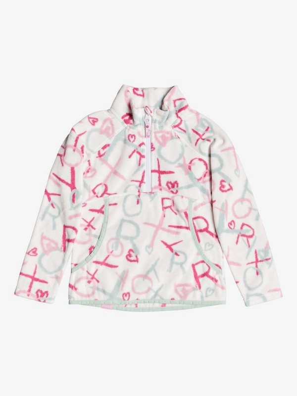 roxy, Cascade - Haut technique demi-zip pour Fille 4-16, BRIGHT WHITE SCHOOL DAY (wbb4) 0 Cascade - Haut technique demi-zip pour Fille 4-16 Blanc ERLFT03182 Roxy