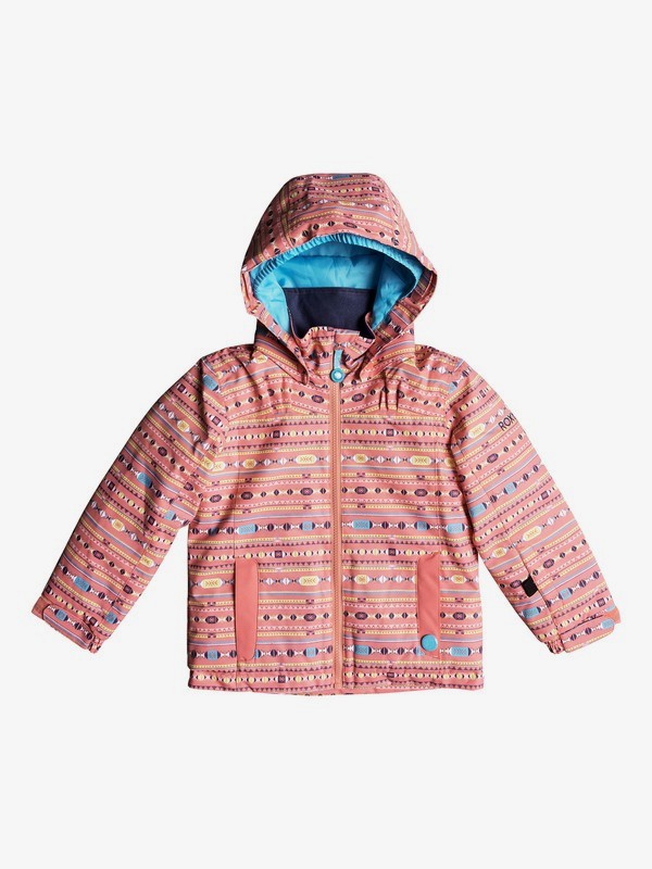 roxy, Mini Jetty - Chaqueta Para Nieve para Chicas 2-7, SHELL PINK_INDIE STRIPES (mhg1) 0 Mini Jetty - Chaqueta Para Nieve para Chicas 2-7 Rosa ERLTJ03009 Roxy