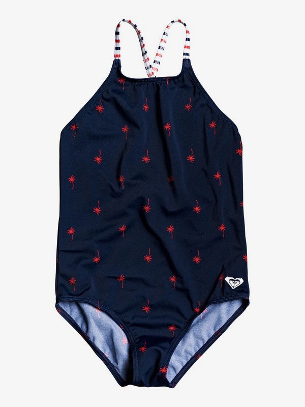 roxy, Girl's 2-6 Chasing Love One-Piece Swimsuit, DRESS BLUES PALMITO (btk6) 0 Girl's 2-6 Chasing Love One-Piece Swimsuit Blue ERLX103039 Roxy