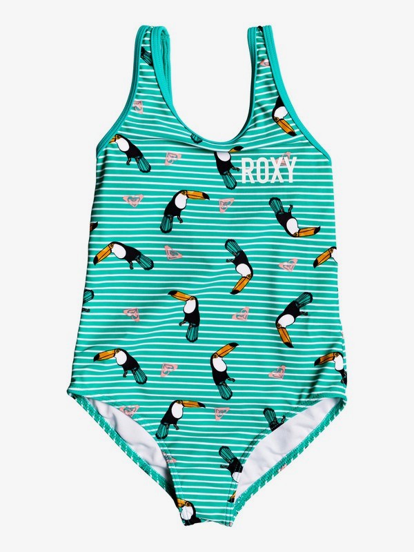 roxy, ROXY Birds - Badeanzug für Mädchen 2-7, BRIGHT WHITE S BIRDS (wbb7) 0 ROXY Birds - Badeanzug für Mädchen 2-7 Weiss ERLX103044 Roxy