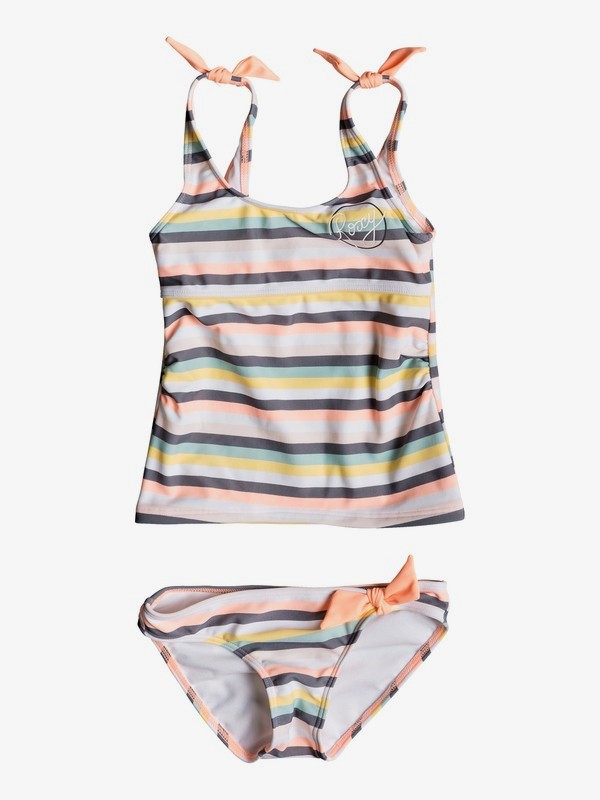 roxy, Girl's 2-6 Girl Lets Go Surfing Tankini Set, SOUFFLE CANDY STRIPES SWIM (xmwg) 0 Girl's 2-6 Girl Lets Go Surfing Tankini Set Pink ERLX203076 Roxy