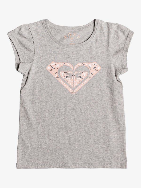 roxy, Girl's 2-6 Moid A Tee, HERITAGE HEATHER (sgrh) 0 Girl's 2-6 Moid A Tee Grey ERLZT03187 Roxy