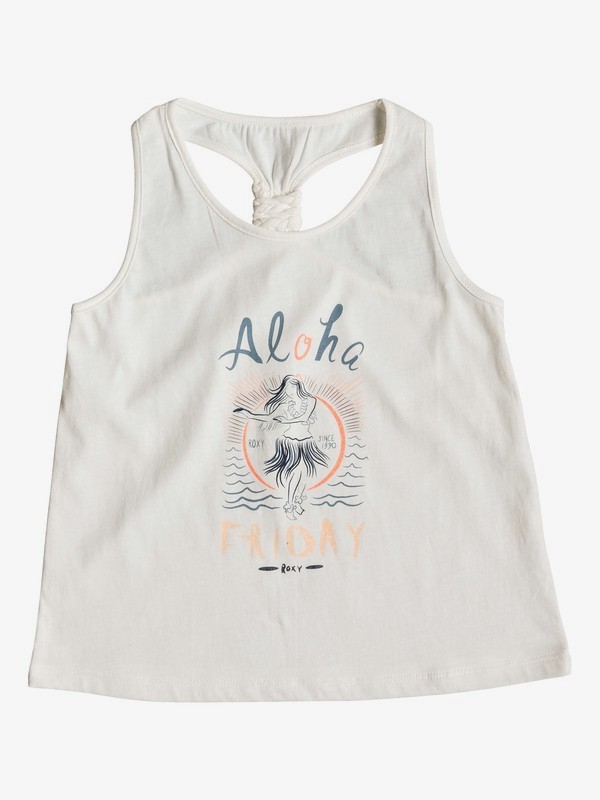 roxy, Girl's 2-6 Wish You Well A Tank Top, MARSHMALLOW (wbt0) 0 Girl's 2-6 Wish You Well A Tank Top White ERLZT03195 Roxy