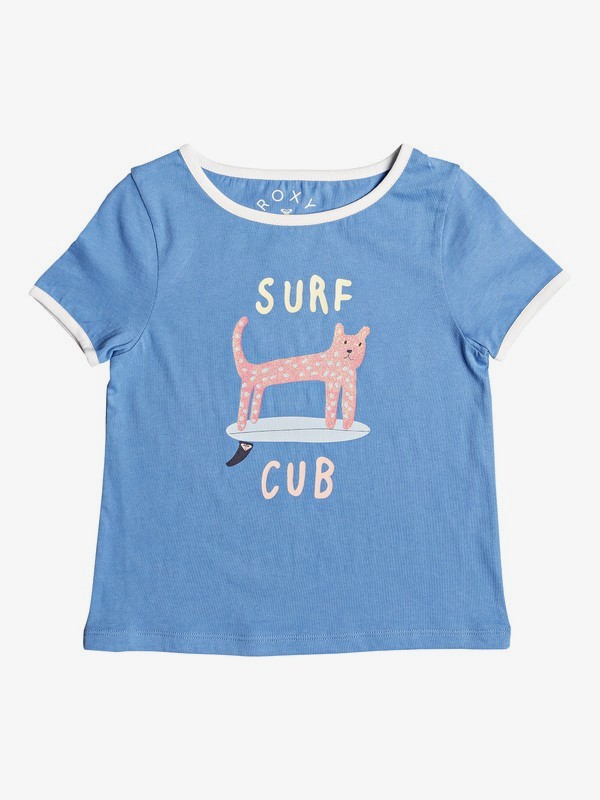roxy, Girl's 2-6 Times Up B Ringer Tee, CENDRE BLUE (bll0) 0 Girl's 2-6 Times Up B Ringer Tee Blue ERLZT03222 Roxy