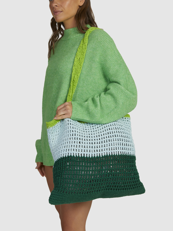 High Fi Knit Crochet Tote Bag for Women Roxy