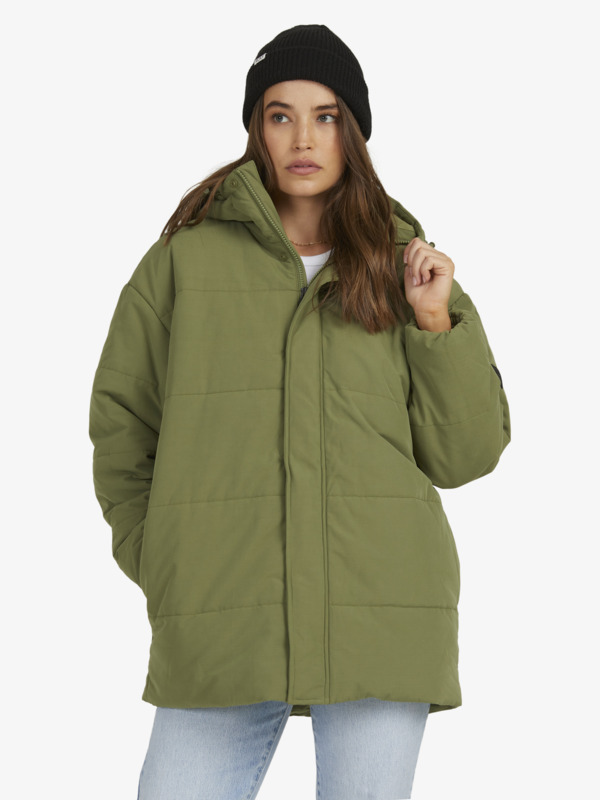 Womens Ocean Ways Hooded Puffer Jacket Roxy