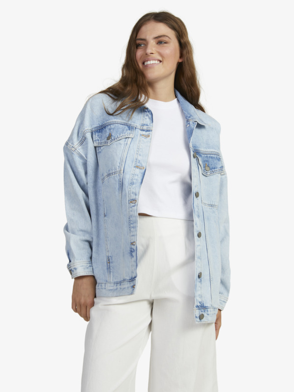 Roxy - The Ocean Is Calling Glacier - Denim Boyfriend Jack voor Dames