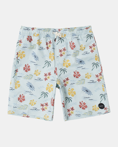 0 Boy's Barnes Elastic Waist Boardshorts 16" Green AVBBS00127 RVCA
