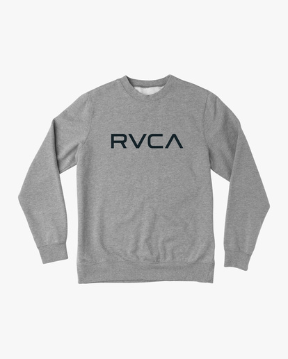 0 Boy's Big RVCA Crewneck Sweatshirt Grey AVBSF00121 RVCA
