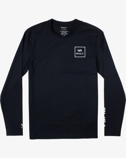 0 Boy's RVCA Long Sleeve Rashguard Black AVBWR00103 RVCA