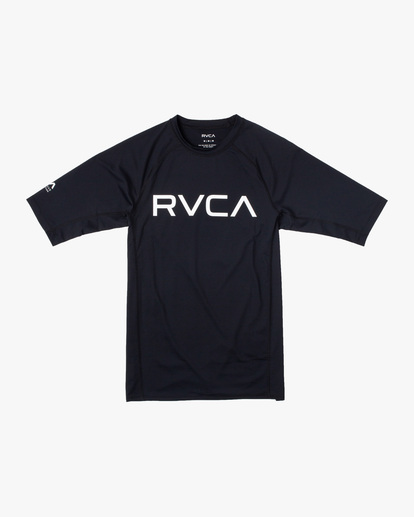 0 Boy's RVCA Short Sleeve Rashguard Black AVBWR00106 RVCA