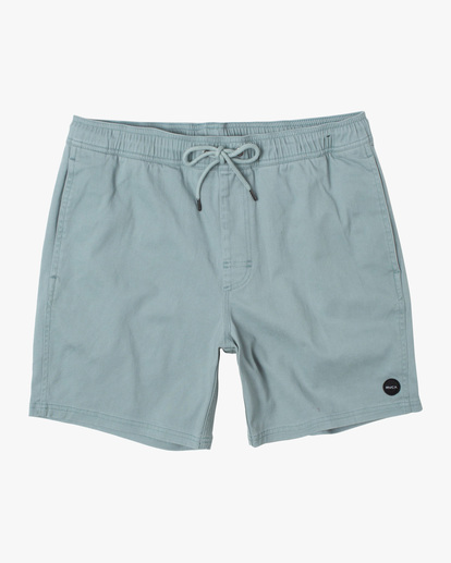 0 Boy's Escape Solid Elastic Walkshorts 17" Blue AVBWS00105 RVCA