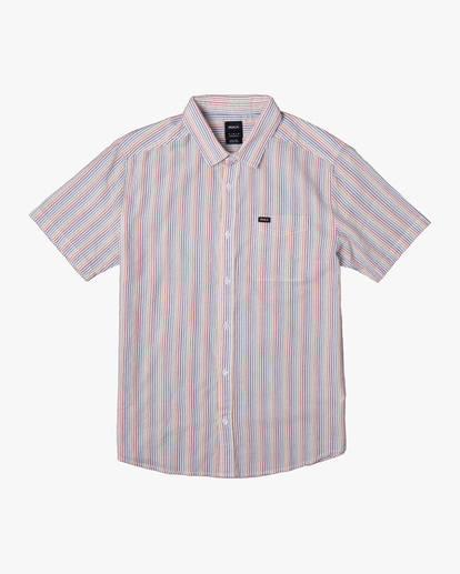 0 Boy's Endless Seersucker Short Sleeve Shirt Grey AVBWT00137 RVCA