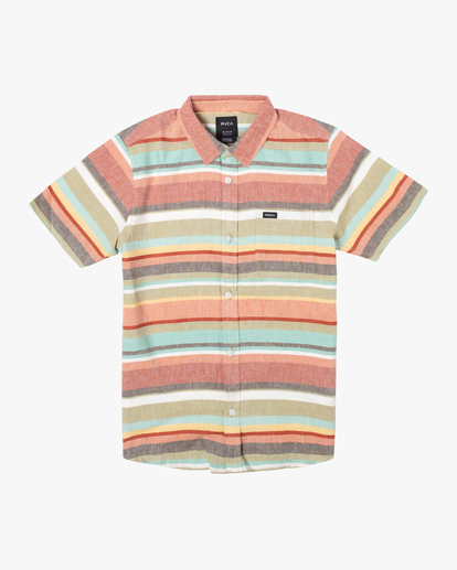 0 Boy's Riviera Short Sleeve Shirt Grey AVBWT00145 RVCA