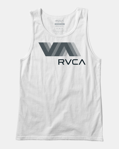 0 Boy's Va Rvca Blur Tank White AVBZT00345 RVCA