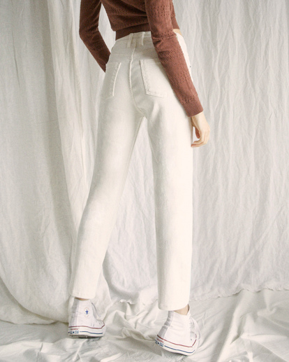 3 Camille Rowe Pops Denim Pants White AVJDP00105 RVCA