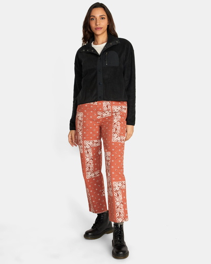 3 Day Off Fleece Jacket Black AVJFT00135 RVCA