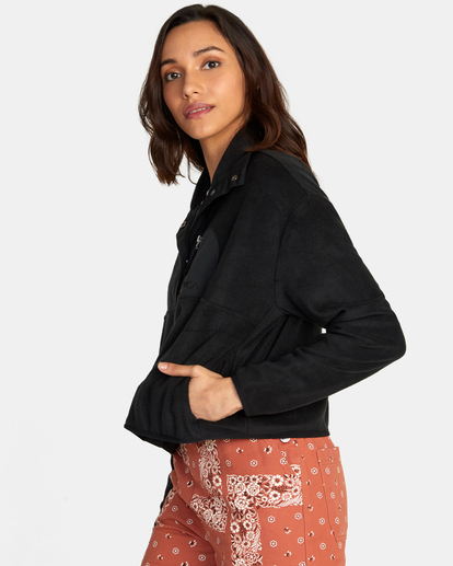 4 Day Off Fleece Jacket Black AVJFT00135 RVCA