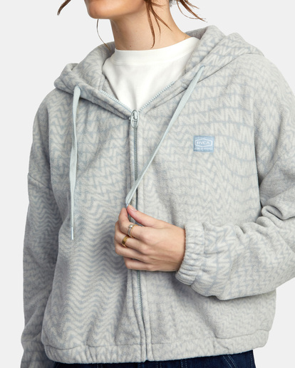 2 Daybreak Zip Fleece Grey AVJFT00137 RVCA
