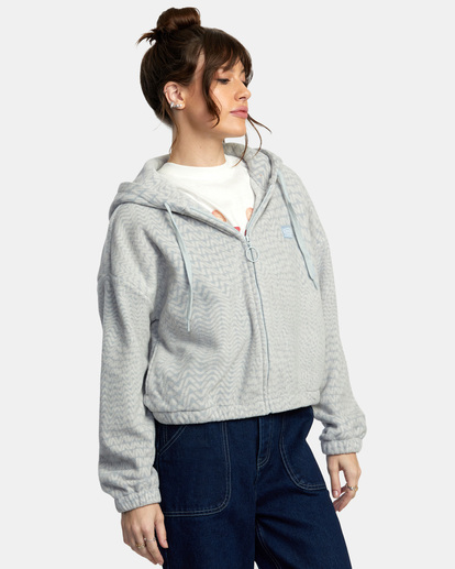 5 Daybreak Zip Fleece Grey AVJFT00137 RVCA