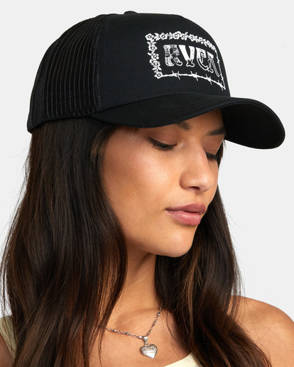 2 Overgrown Trucker Hat Black AVJHA00163 RVCA