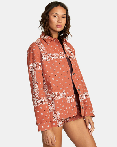 5 Chorelist Oversized Jacket Brown AVJJK00141 RVCA