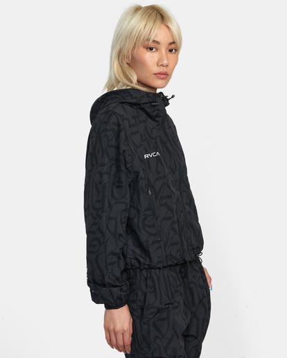 5 Thug Rose Windbreaker Jacket Black AVJJK00173 RVCA