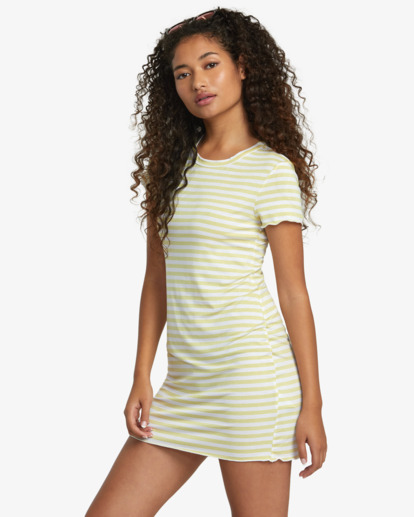 3 Rover T-Shirt Dress Blue AVJKD00138 RVCA