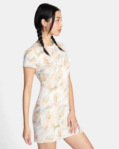 4 Linen Rover T-Shirt Dress Orange AVJKD00141 RVCA