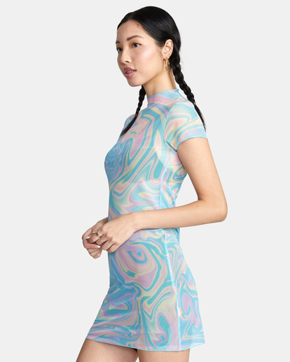3 Phantasm Mini Dress Grey AVJKD00144 RVCA