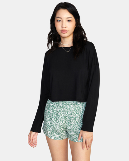 0 Countdown II Long Sleeve Knit Top Black AVJKT00159 RVCA