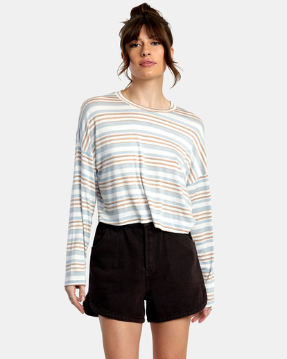 0 Countdown II Long Sleeve Knit Top White AVJKT00159 RVCA