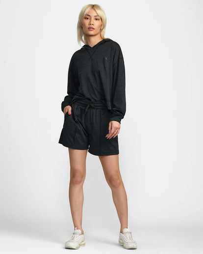3 C-Able Cropped Workout Hoodie Black AVJKT00166 RVCA