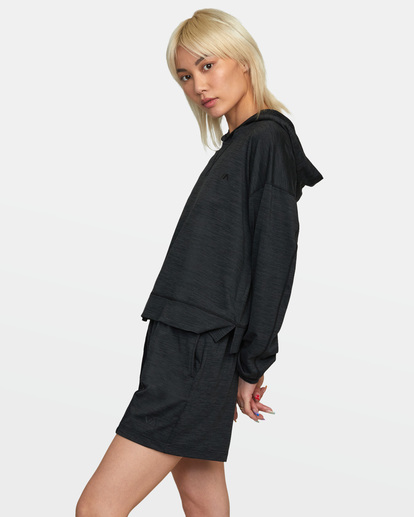 4 C-Able Cropped Workout Hoodie Black AVJKT00166 RVCA