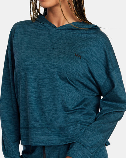 6 C-Able Cropped Workout Hoodie Blue AVJKT00166 RVCA