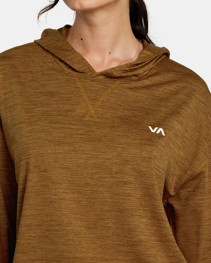 2 C-Able Cropped Workout Hoodie Brown AVJKT00166 RVCA