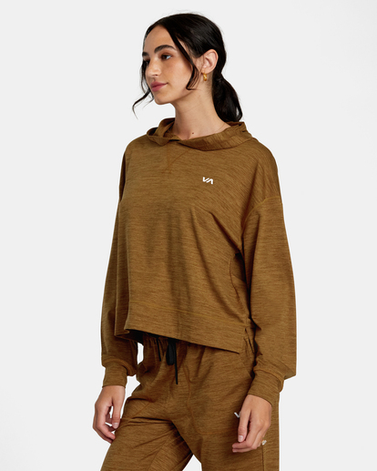4 C-Able Cropped Workout Hoodie Brown AVJKT00166 RVCA