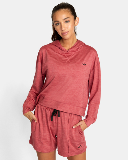 0 C-Able Cropped Workout Hoodie Pink AVJKT00166 RVCA